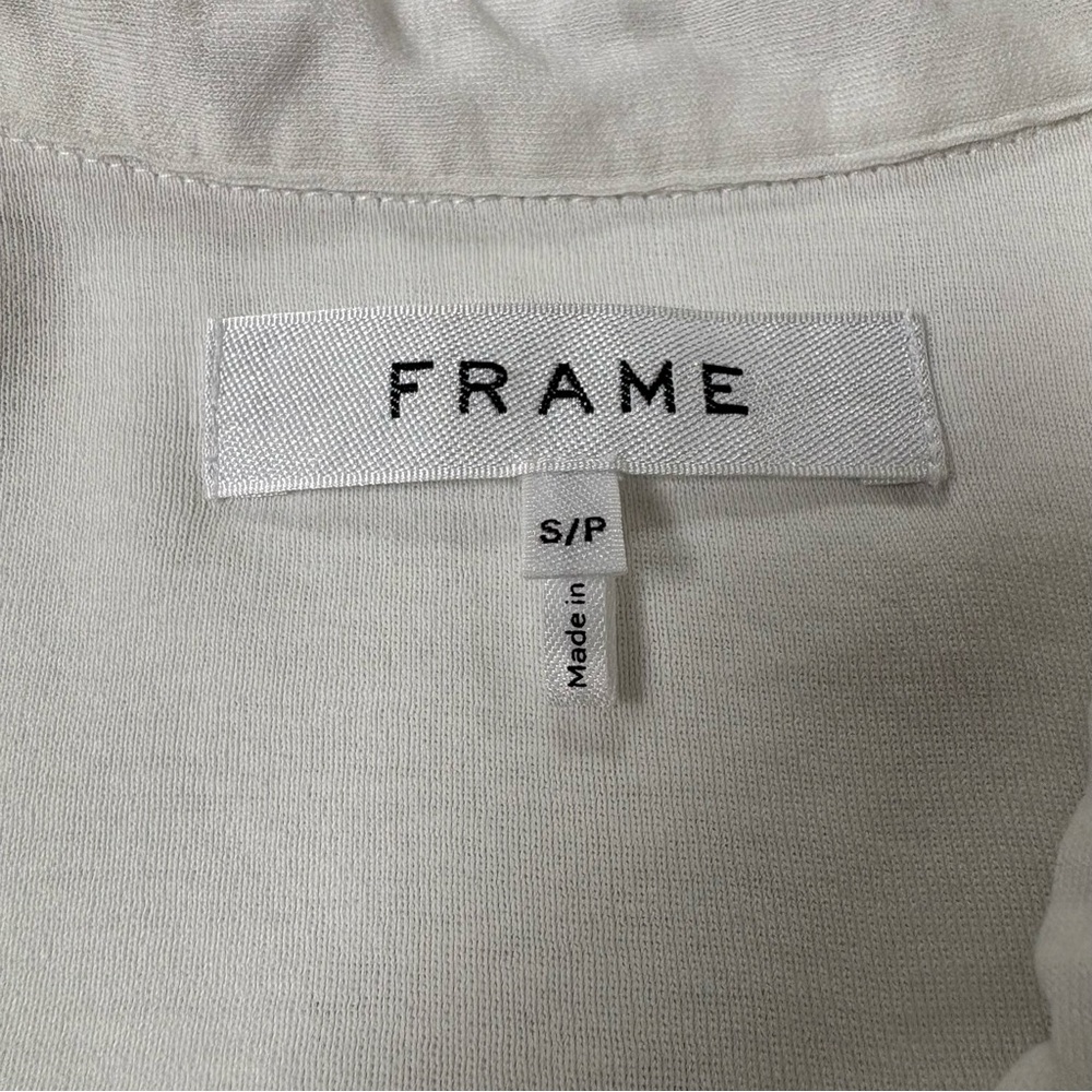 Frame Womens White Patch Pocket Utility Shirt Pima Cotton Small/P - Picture 12 of 12